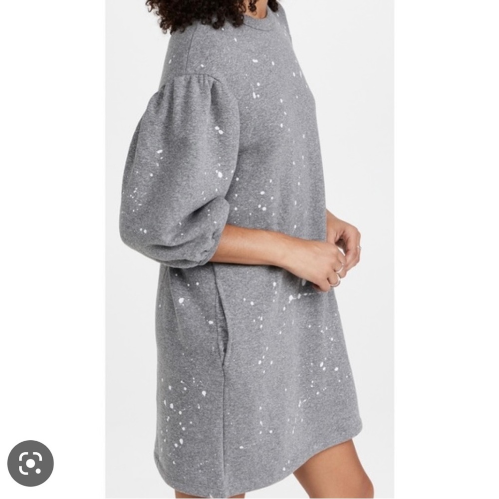 Clare V splatter paint sweatshirt dress